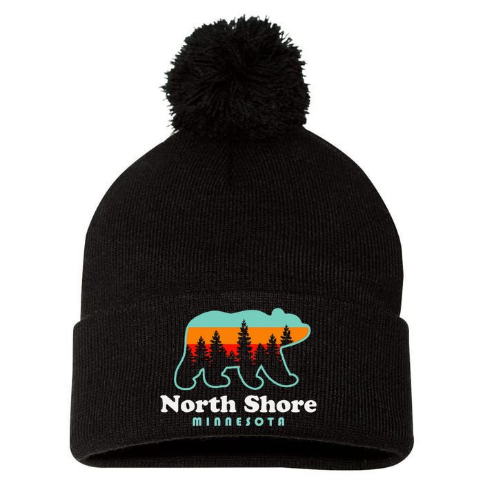 North Shore Minnesota Lake Superior Duluth Mn Pom Pom 12in Knit Beanie