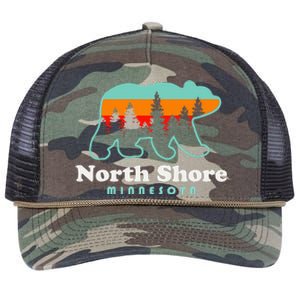 North Shore Minnesota Lake Superior Duluth Mn Retro Rope Trucker Hat Cap