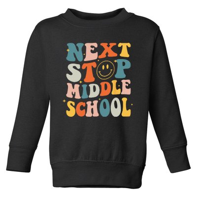 Next Stop Middle School Graduation Last Day Of School Toddler Sweatshirt