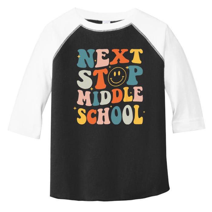 Next Stop Middle School Graduation Last Day Of School Toddler Fine Jersey T-Shirt