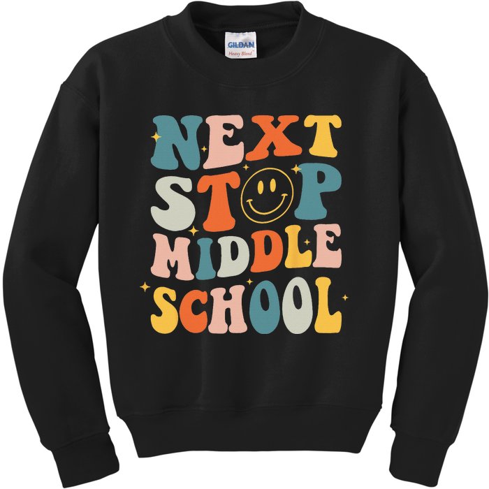 Next Stop Middle School Graduation Last Day Of School Kids Sweatshirt