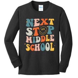 Next Stop Middle School Graduation Last Day Of School Kids Long Sleeve Shirt