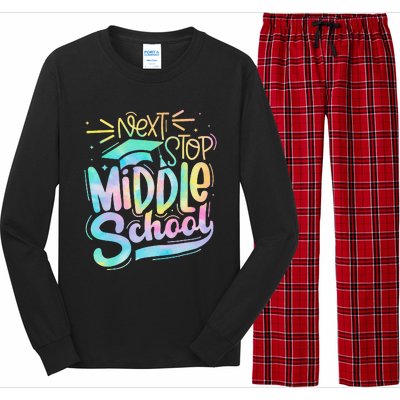 Next Stop Middle School Graduation Last Day Of School Long Sleeve Pajama Set