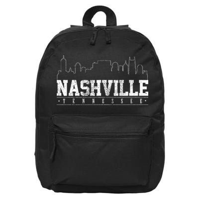 Nashville Skyline Music City Tennessee Gift 16 in Basic Backpack