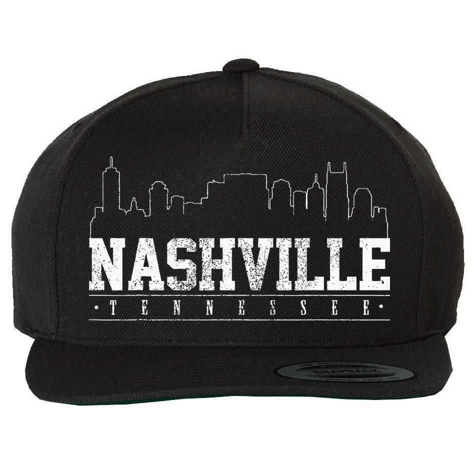 Nashville Skyline Music City Tennessee Gift Wool Snapback Cap