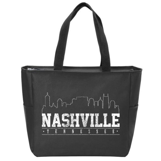 Nashville Skyline Music City Tennessee Gift Zip Tote Bag