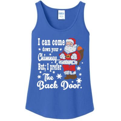 Naughty Santa Meaningful Gift: I Can Come Down Your Chimney Gift Ladies Essential Tank