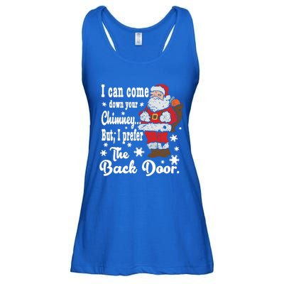 Naughty Santa Meaningful Gift: I Can Come Down Your Chimney Gift Ladies Essential Flowy Tank