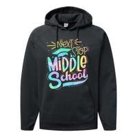 Next Stop Middle School Graduation Last Day Of School Kids Performance Fleece Hoodie