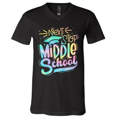 Next Stop Middle School Graduation Last Day Of School Kids V-Neck T-Shirt