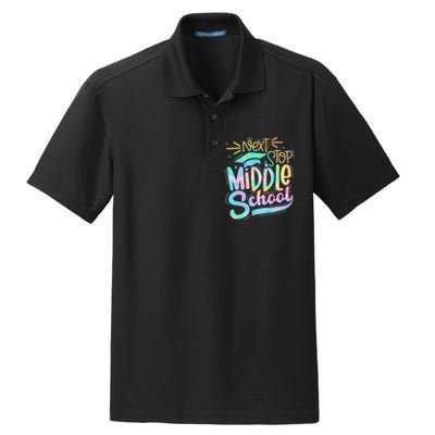 Next Stop Middle School Graduation Last Day Of School Kids Dry Zone Grid Polo