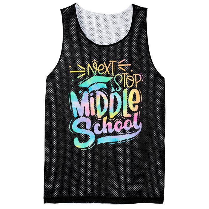 Next Stop Middle School Graduation Last Day Of School Kids Mesh Reversible Basketball Jersey Tank