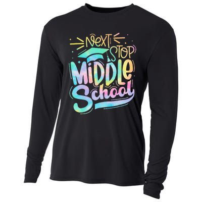 Next Stop Middle School Graduation Last Day Of School Kids Cooling Performance Long Sleeve Crew