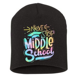 Next Stop Middle School Graduation Last Day Of School Kids Short Acrylic Beanie