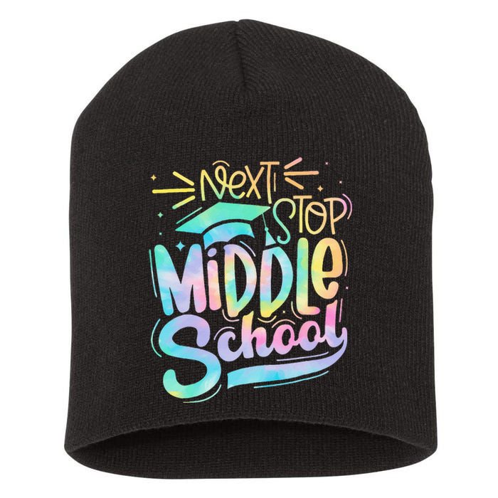 Next Stop Middle School Graduation Last Day Of School Kids Short Acrylic Beanie