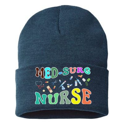 Nurse Sayings Med Surg Nurse Gift Sustainable Knit Beanie