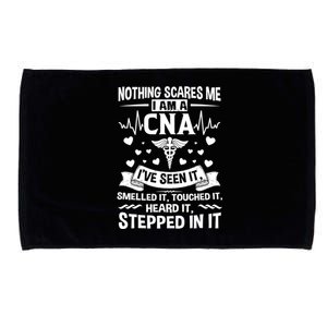 Nothing Scares Me Cna Nurse Job Lover Cna Nurse Gift Microfiber Hand Towel