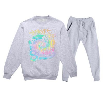 Next Stop Middle School Graduation Last Day Of School Premium Crewneck Sweatsuit Set