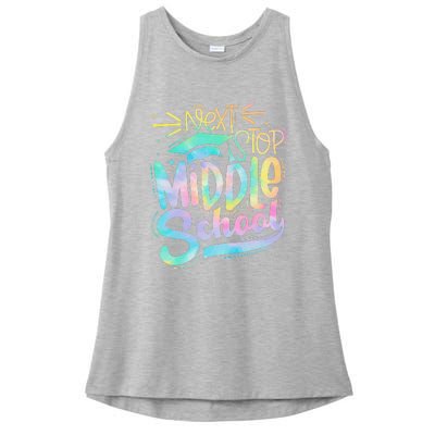 Next Stop Middle School Graduation Last Day Of School Ladies PosiCharge Tri-Blend Wicking Tank