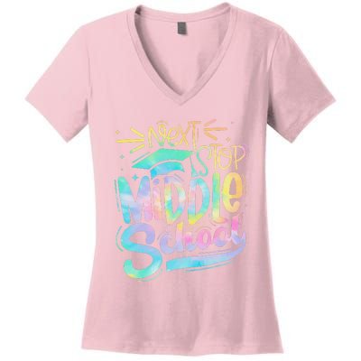 Next Stop Middle School Graduation Last Day Of School Women's V-Neck T-Shirt