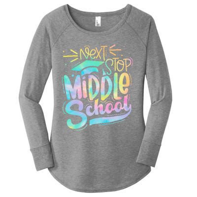 Next Stop Middle School Graduation Last Day Of School Women's Perfect Tri Tunic Long Sleeve Shirt