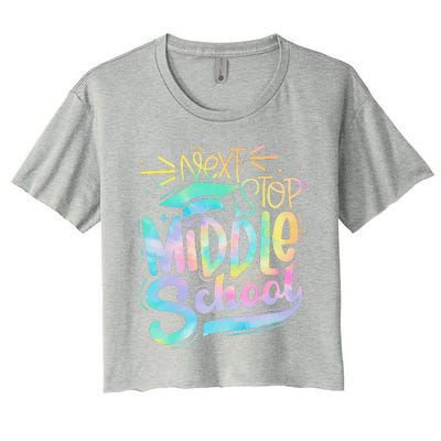 Next Stop Middle School Graduation Last Day Of School Women's Crop Top Tee