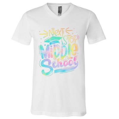 Next Stop Middle School Graduation Last Day Of School V-Neck T-Shirt