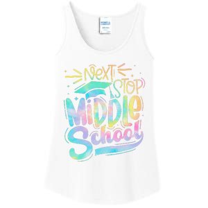 Next Stop Middle School Graduation Last Day Of School Ladies Essential Tank