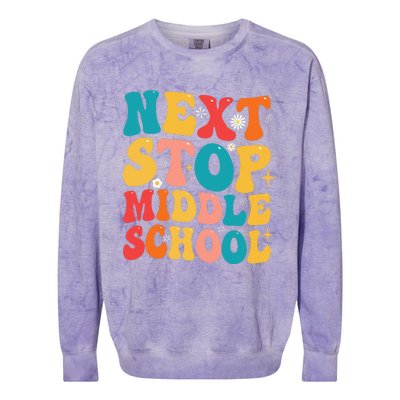 Next Stop Middle School Funny Graduate 5th Grade Graduation Colorblast Crewneck Sweatshirt