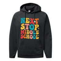 Next Stop Middle School Funny Graduate 5th Grade Graduation Performance Fleece Hoodie