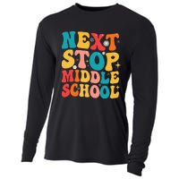 Next Stop Middle School Funny Graduate 5th Grade Graduation Cooling Performance Long Sleeve Crew