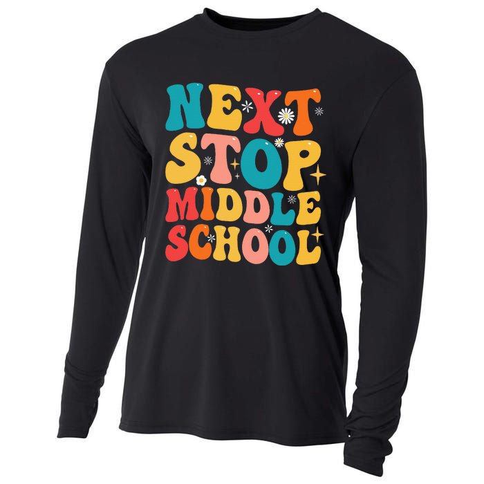 Next Stop Middle School Funny Graduate 5th Grade Graduation Cooling Performance Long Sleeve Crew