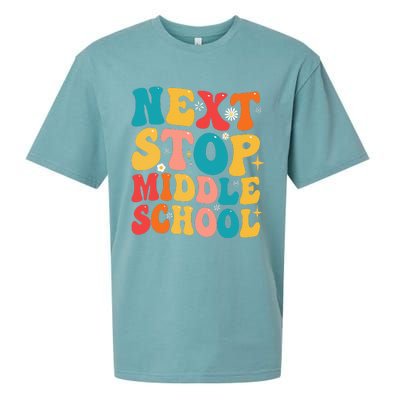 Next Stop Middle School Funny Graduate 5th Grade Graduation Sueded Cloud Jersey T-Shirt