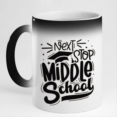 Next Stop Middle School Graduation Gift 11oz Black Color Changing Mug