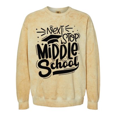 Next Stop Middle School Graduation Gift Colorblast Crewneck Sweatshirt