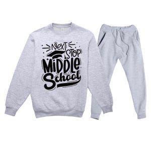 Next Stop Middle School Graduation Gift Premium Crewneck Sweatsuit Set