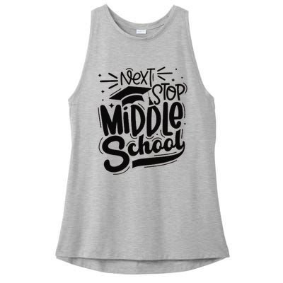 Next Stop Middle School Graduation Gift Ladies PosiCharge Tri-Blend Wicking Tank