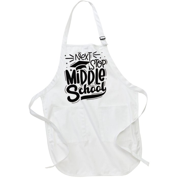 Next Stop Middle School Graduation Gift Full-Length Apron With Pockets