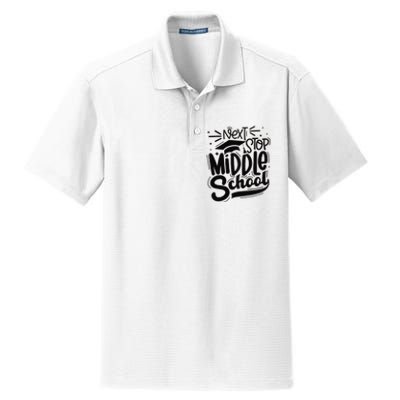 Next Stop Middle School Graduation Gift Dry Zone Grid Polo