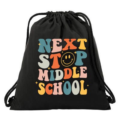 Next Stop Middle School Graduation Last Day Of School Drawstring Bag