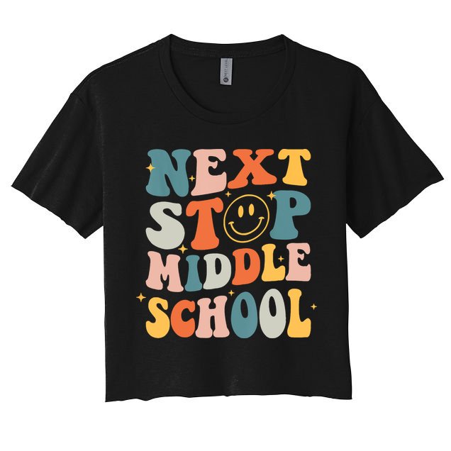 Next Stop Middle School Graduation Last Day Of School Crop Top
