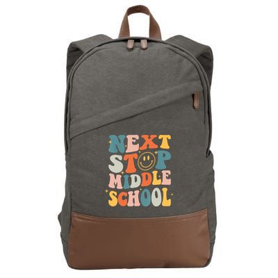 Next Stop Middle School Graduation Last Day Of School Cotton Canvas Backpack