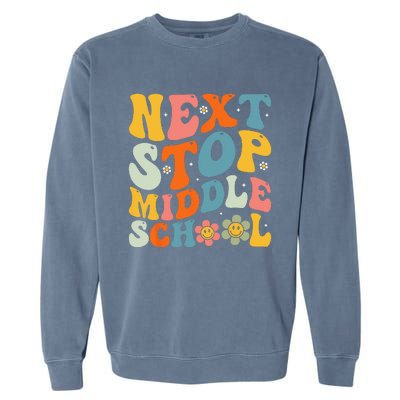 Next Stop Middle School Elementary School Graduation Garment-Dyed Sweatshirt