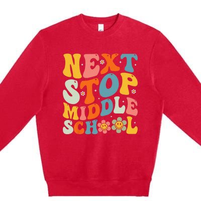 Next Stop Middle School Elementary School Graduation Premium Crewneck Sweatshirt