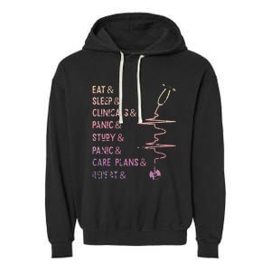 Nursing Student Medical School Nurse Garment-Dyed Fleece Hoodie