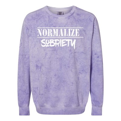 Normalize Sobriety Colorblast Crewneck Sweatshirt