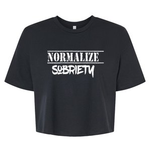 Normalize Sobriety Bella+Canvas Jersey Crop Tee