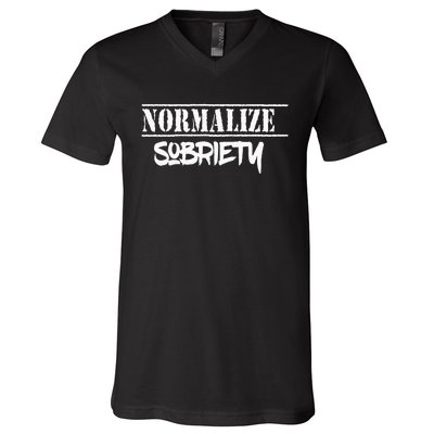 Normalize Sobriety V-Neck T-Shirt