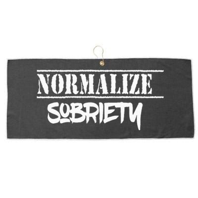 Normalize Sobriety Large Microfiber Waffle Golf Towel