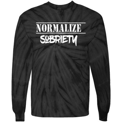 Normalize Sobriety Tie-Dye Long Sleeve Shirt